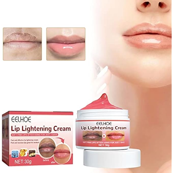 EELHOE LIP LIGHTENING FOR DARK LIPS - MOISTURIZING ORGANIC LIP WHITENING CREAM WITH COCOA BUTTER & VITAMIN E OIL,30G LIP BRIGHTENING FOR SMOKERS, NOURISHING LIP CARE REPAIR DRY AND CRACKED LIPS - Image 3